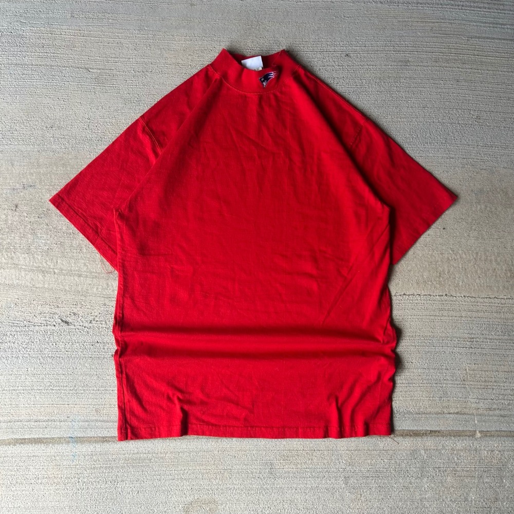 Vintage 90s Rawlings New England Patriots Mock Neck T-Shirt